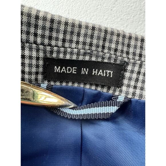 Tommy Hilfiger 2 Button Blazer Men’s 44L Jacket Sport Coat Blue Check Polyester - Picture 10 of 12